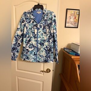 Studio Works Blue Floral Utility Jacket
